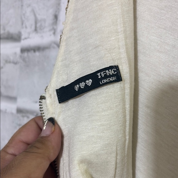 TFNC Gold Sequin and Cream Maxi Dress, size small - Picture 2 of 10